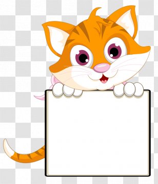 Cat Clip Art - Whiteboard Doodles Transparent PNG