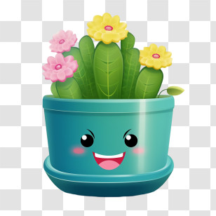 Succulent
 - Smiling Plant In A Flower Pot Transparent PNG