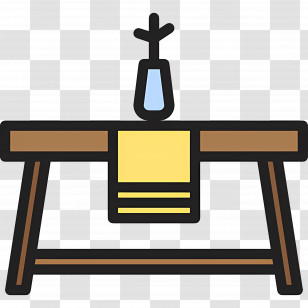 Coffee Table - Vase On Minimalist Table Transparent PNG