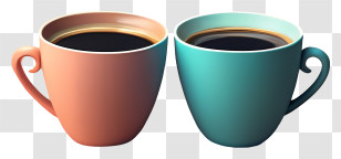 Coffee - Two Coffee Cups Transparent PNG