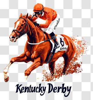 Kentucky Derby Horse - Horse Racing Event Illustration Transparent PNG