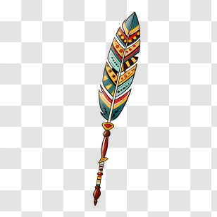Indian Arrow - Colorful Decorative Feather Transparent PNG