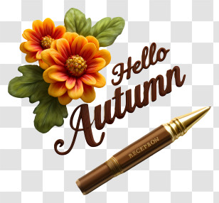 Hello Autumn - Hello Autumn Floral Graphic Transparent PNG
