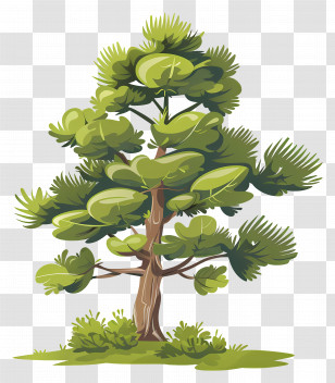 Pine Tree - Green Pine Tree Illustration Transparent PNG