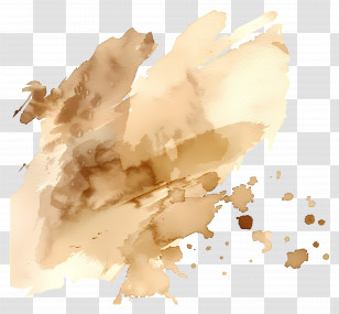 Beige Watercolor Stain - Light Brown Watercolor Splash Transparent PNG