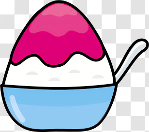 Icon - Sweet Shaved Ice In Blue Bowl Transparent PNG