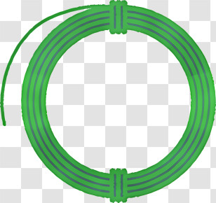 Cartoon - Green Coiled Wire Transparent PNG