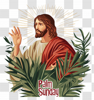 Palm Sunday - Palm Sunday Religious Illustration Transparent PNG