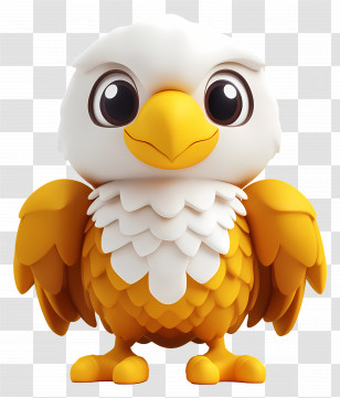 Eagle Logo - Cute Cartoon Eagle Character Transparent PNG