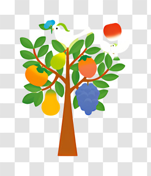 Icon - Fruit Tree With Various Fruits Transparent PNG