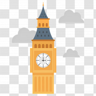 London Big Ben - Big Ben Clock Tower Design Transparent PNG