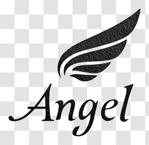Angel Logo - Black Angel Wing Logo Transparent PNG