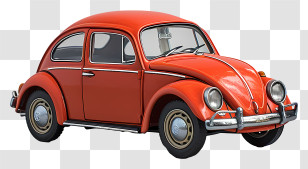 Tea Cup - Red Vintage Beetle Car Illustration Transparent PNG