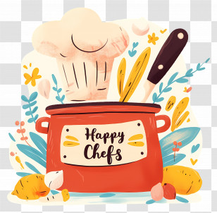 Happy Chefs Day - Happy Chefs With Cooking Pot Transparent PNG