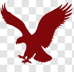 Eagles Logo - Majestic Red Eagle Silhouette Transparent PNG