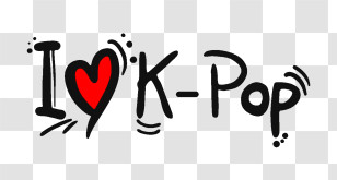 Kpop - I Love K-Pop Transparent PNG