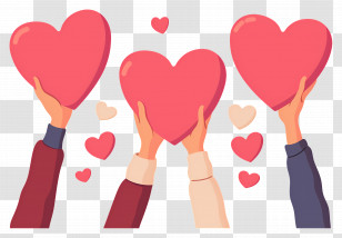 World Kindness Day - Hands Holding Hearts In Unity Transparent PNG