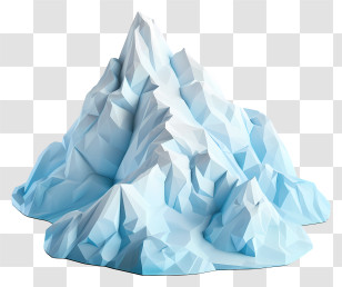 Cold Mountain - Icy Mountain With Snow Peaks Transparent PNG