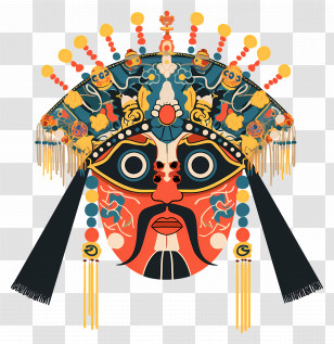 Mask Icon - Intricate Colorful Mask Transparent PNG