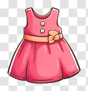 Baby Dress Logo - Pink Dress Cartoon Illustration Transparent PNG