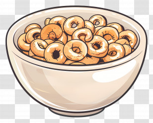 Bowl Of Cheerios - Bowl Of Cereal Illustration Transparent PNG
