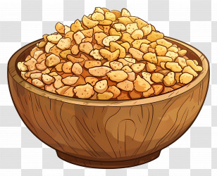 Granola - Cartoon-styled Bowl Of Cereal Transparent PNG
