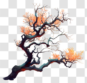 Bare Tree Branches - Twisted Autumn Tree Branch Transparent PNG