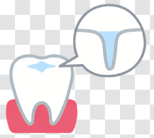 Icon - Tooth With Dental Filling Transparent PNG