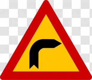 Europe Vienna Convention On Road Traffic Sign Signs In Italy Warning - Curve Transparent PNG