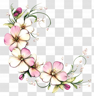 Corner Flower Arrangement - Elegant Floral Arrangement Transparent PNG