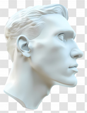 Face Side View - Sculpted Head Profile Transparent PNG