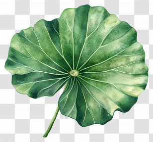 Lotus Leaf - Green Lotus Leaf Illustration Transparent PNG