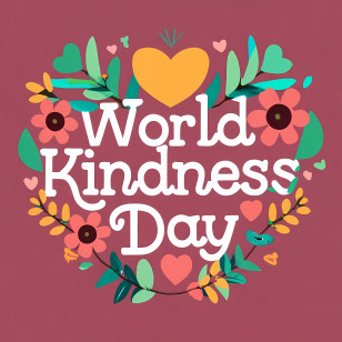 World Kindness Day - World Kindness Day Text With Floral Heart Design Transparent PNG