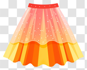 Skirt - Vibrant Layered Colorful Skirt Transparent PNG