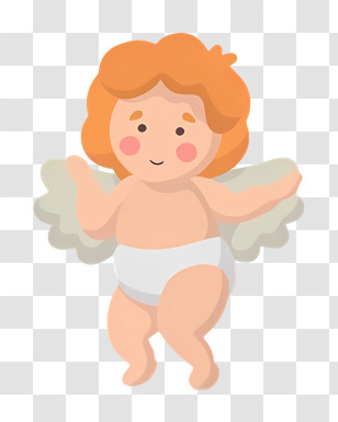 Cartoon Cupid - Cartoon Cherubic Angel Transparent PNG