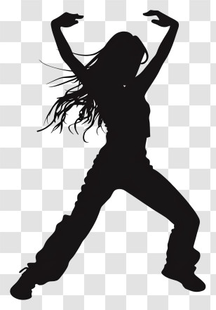 Female Dancing Silhouette - Silhouette Of A Dancing Woman Transparent PNG