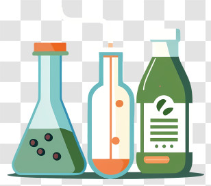 Cartoon - Laboratory Glassware For Science Illustration Transparent PNG