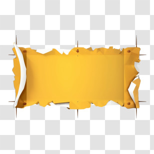 Torn Paper - Torn Yellow Paper Background Transparent PNG