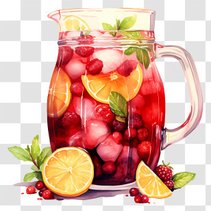 Fruit Punch - Pitcher Of Fruit Punch With Ice Transparent PNG
