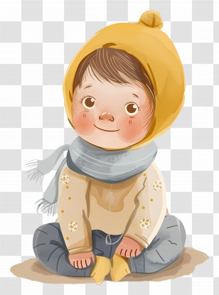 Baby - Cute Child In Winter Clothing Transparent PNG