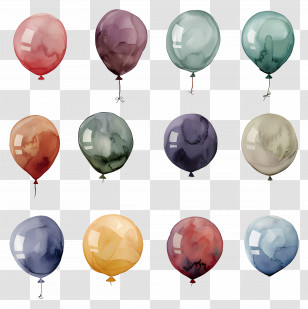 Balloon - Set Of Colorful Balloons For Celebrations Transparent PNG
