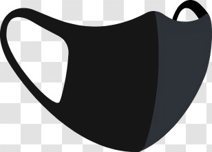 Surgical Face Mask - Black Protective Face Mask For Everyday Use Transparent PNG