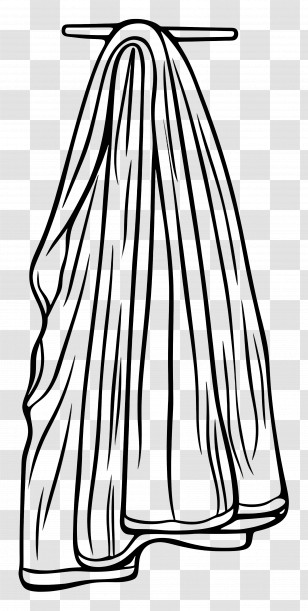 Towel - Hanging Towel Sketch Illustration Transparent PNG