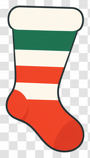 Christmas Socks - Colorful Striped Christmas Stocking Transparent PNG
