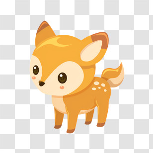 Fawn - Cute Cartoon Deer Illustration Transparent PNG