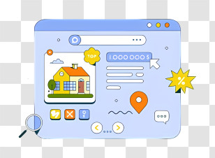 Real Estate Listings - Online House Search Transparent PNG