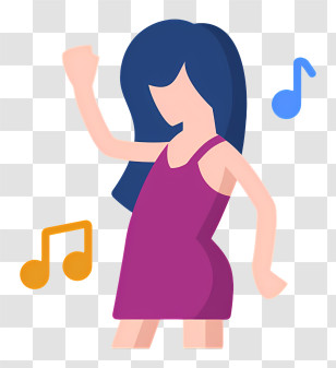Dancer Logo - Dancing Woman In Purple Dress Transparent PNG
