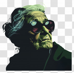 Old Woman - Old Woman With Glasses Transparent PNG