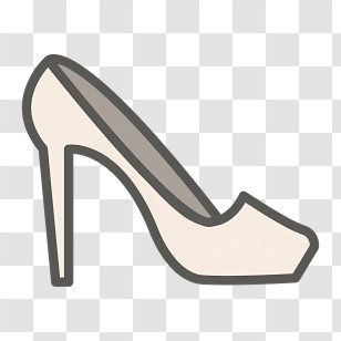 Women Shoes - Stylized High-Heeled Shoe Illustration Transparent PNG