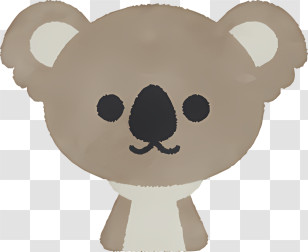 Cartoon Koala - Cute Koala Face Transparent PNG